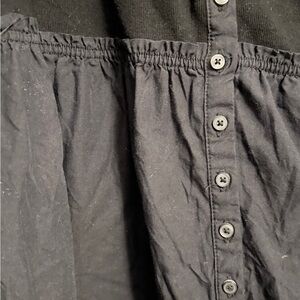 GAP Dark Gray Black Mixed Media Midi Maxi Dress XXL